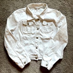 WHITE LOFT JEAN JACKET SZ XL